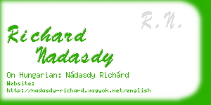 richard nadasdy business card